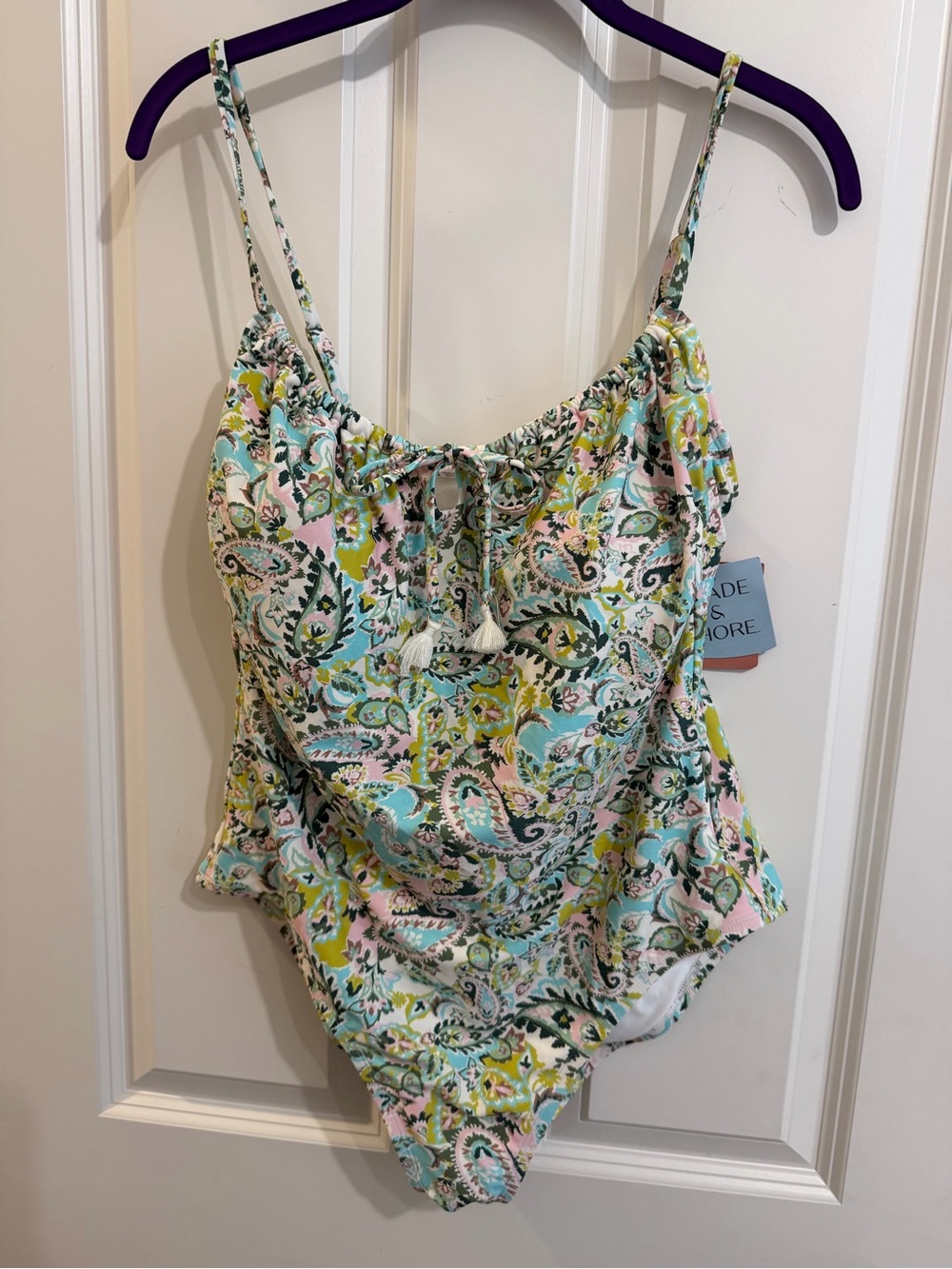 Shade and shore new with tags paisley one piece swim suit size XL
